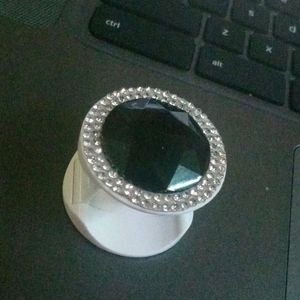 Black Rhinestone decor phone holder